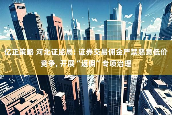 亿正策略 河北证监局: 证券交易佣金严禁恶意低价竞争, 开展“返佣”专项治理